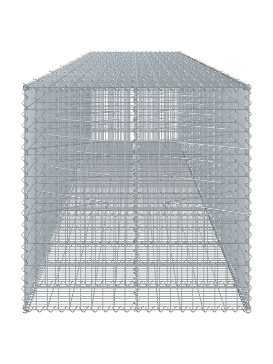Gabionový koš s víkem 750 x 100 x 100 cm pozinkované železo