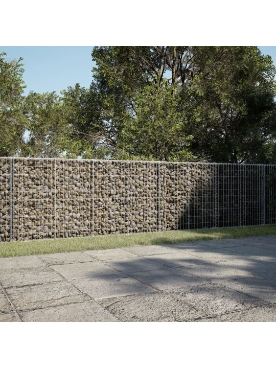 Gabionový koš s víkem 750 x 100 x 100 cm pozinkované železo