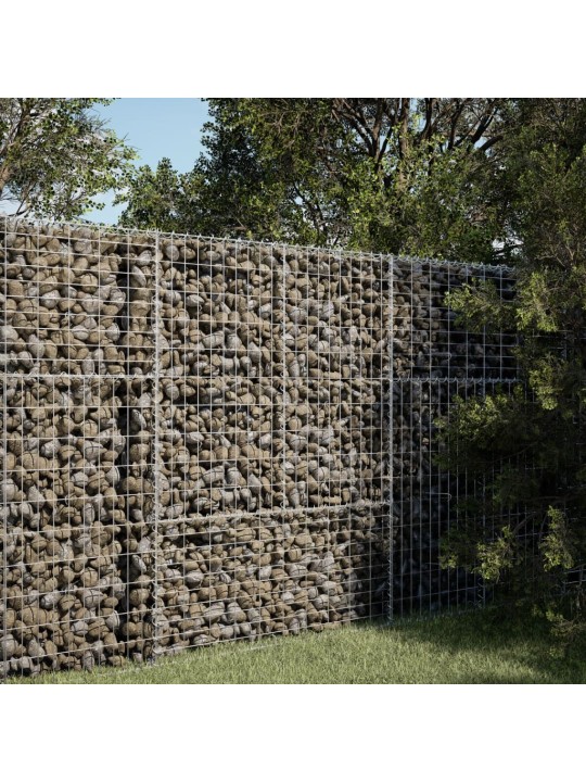 Gabionový koš s víkem 100 x 100 x 150 cm pozinkované železo