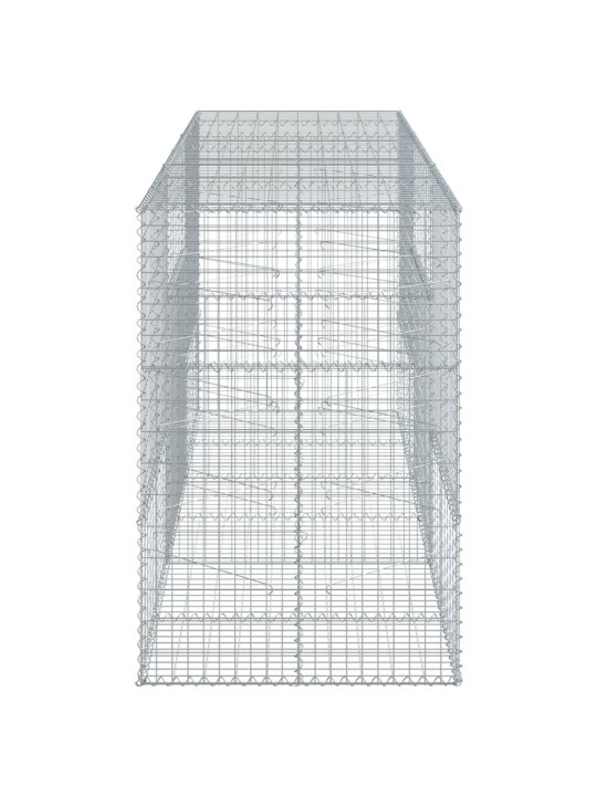 Gabionový koš s víkem 300 x 100 x 150 cm pozinkované železo