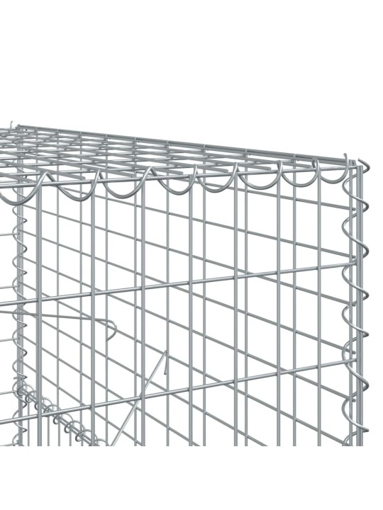 Gabionový koš s víkem 300 x 100 x 150 cm pozinkované železo