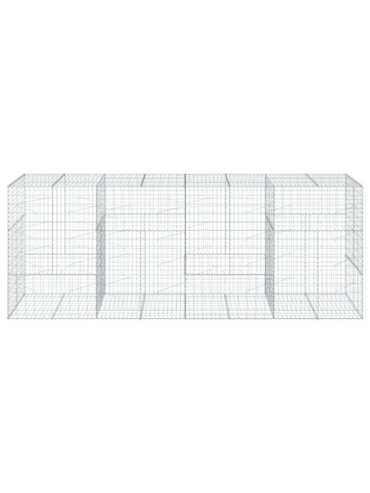 Gabionový koš s víkem 400 x 100 x 150 cm pozinkované železo