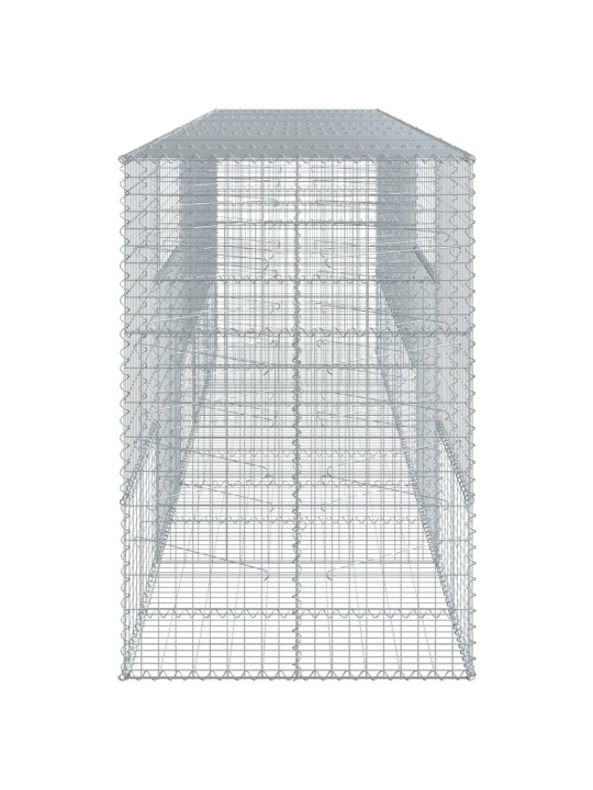 Gabionový koš s víkem 500 x 100 x 150 cm pozinkované železo