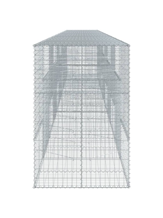 Gabionový koš s víkem 1 000 x 100 x 150 cm pozinkované železo