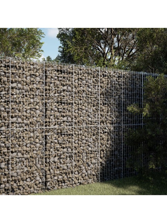 Gabionový koš s víkem 100 x 100 x 200 cm pozinkované železo