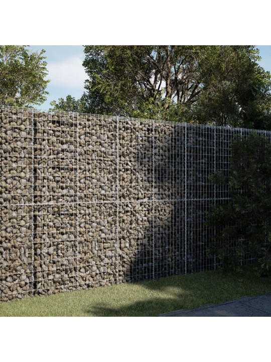 Gabionový koš s víkem 200 x 100 x 200 cm pozinkované železo