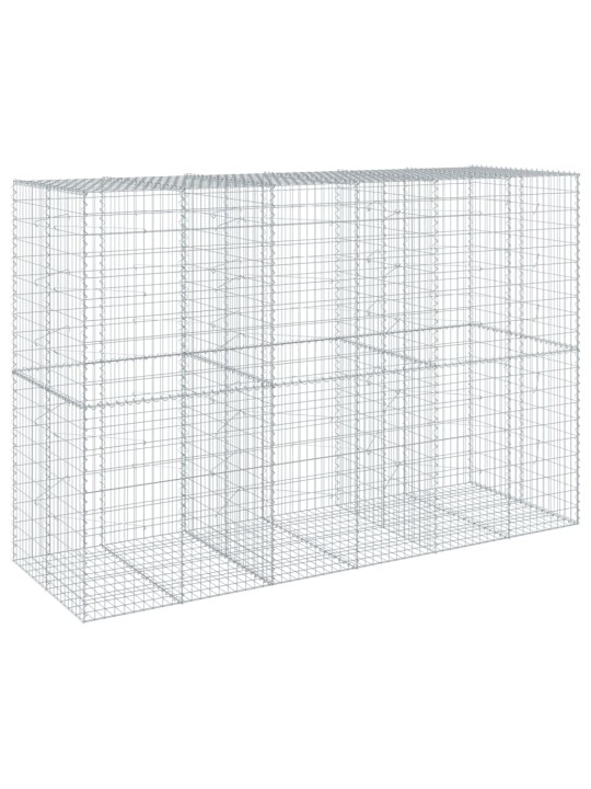 Gabionový koš s víkem 300 x 100 x 200 cm pozinkované železo