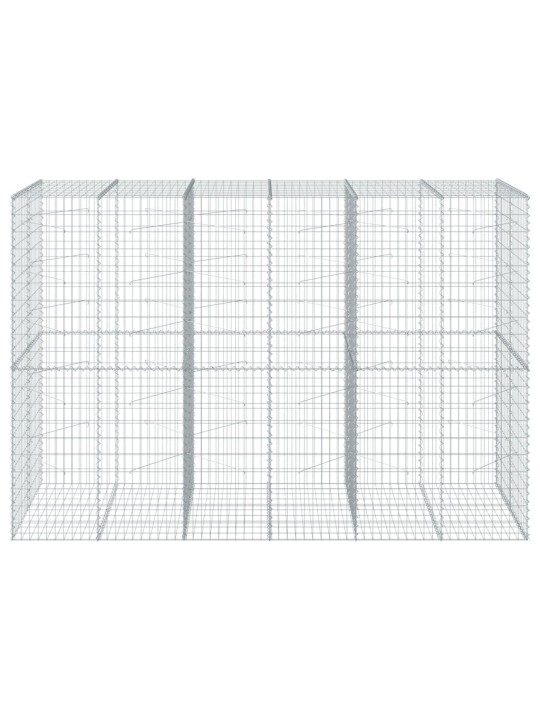 Gabionový koš s víkem 300 x 100 x 200 cm pozinkované železo