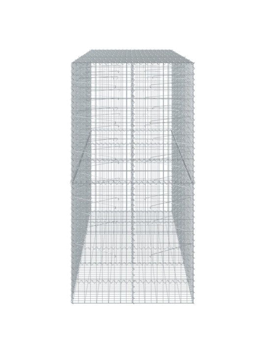 Gabionový koš s víkem 300 x 100 x 200 cm pozinkované železo