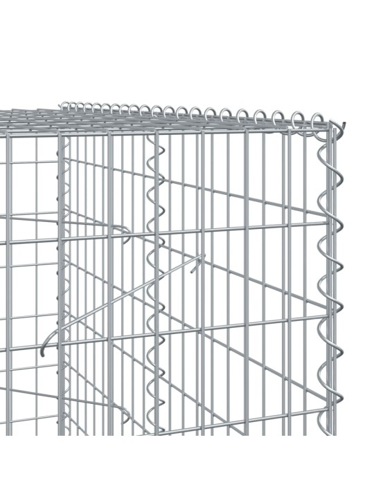 Gabionový koš s víkem 300 x 100 x 200 cm pozinkované železo