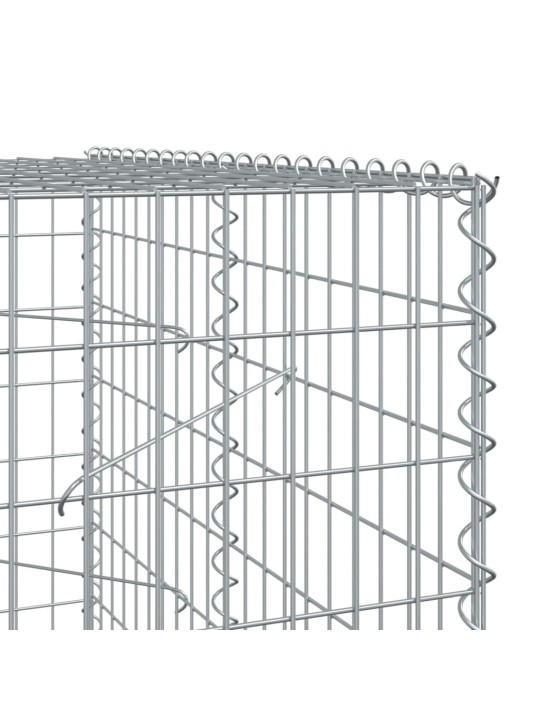 Gabionový koš s víkem 350 x 100 x 200 cm pozinkované železo