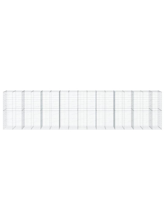 Gabionový koš s víkem 850 x 100 x 200 cm pozinkované železo