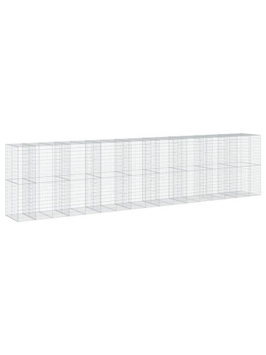 Gabionový koš s víkem 850 x 100 x 200 cm pozinkované železo