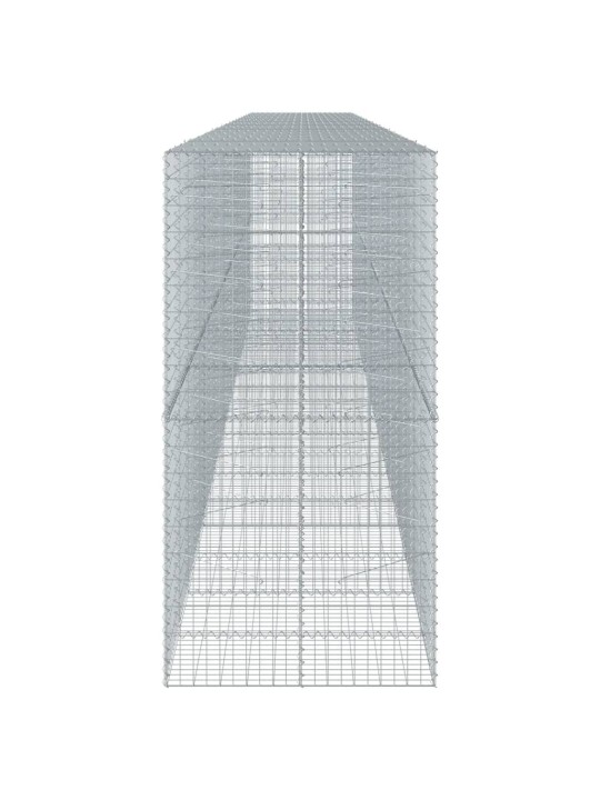 Gabionový koš s víkem 900 x 100 x 200 cm pozinkované železo