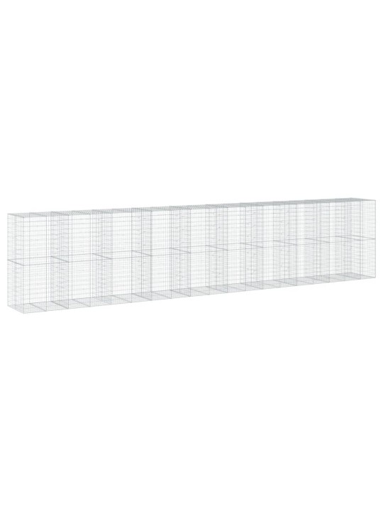 Gabionový koš s víkem 950 x 100 x 200 cm pozinkované železo