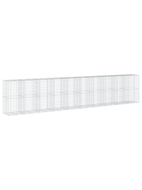 Gabionový koš s víkem 1 000 x 100 x 200 cm pozinkované železo