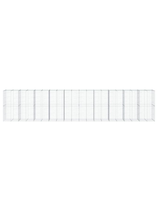 Gabionový koš s víkem 1 000 x 100 x 200 cm pozinkované železo