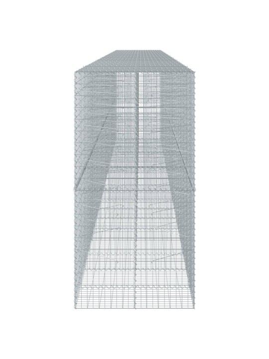 Gabionový koš s víkem 1 000 x 100 x 200 cm pozinkované železo