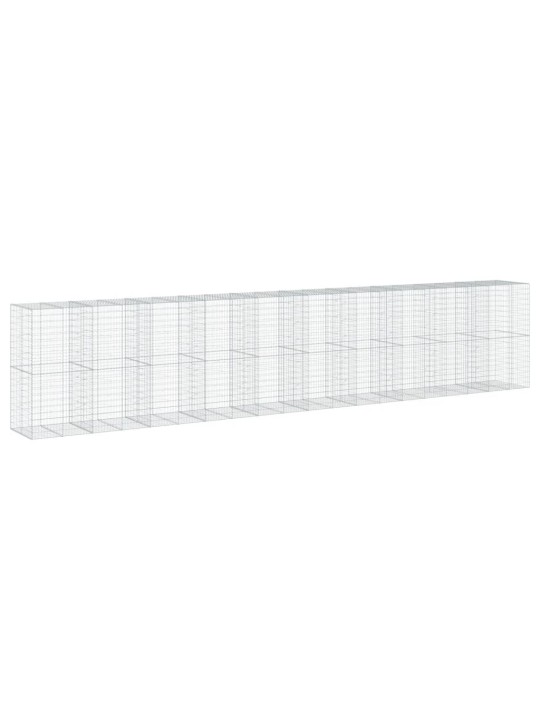 Gabionový koš s víkem 1 000 x 100 x 200 cm pozinkované železo