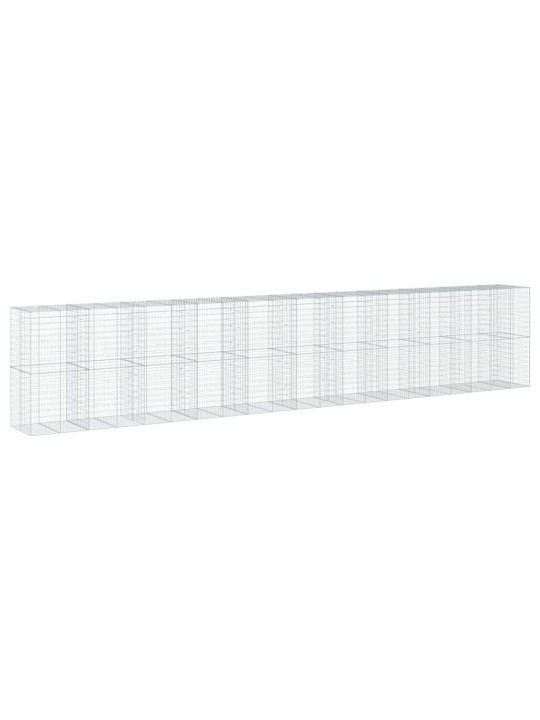 Gabionový koš s víkem 1 050 x 100 x 200 cm pozinkované železo
