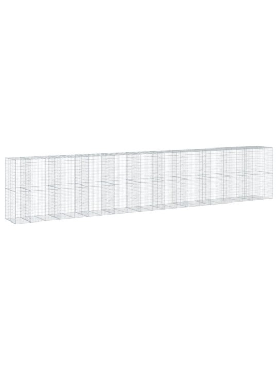 Gabionový koš s víkem 1 050 x 100 x 200 cm pozinkované železo