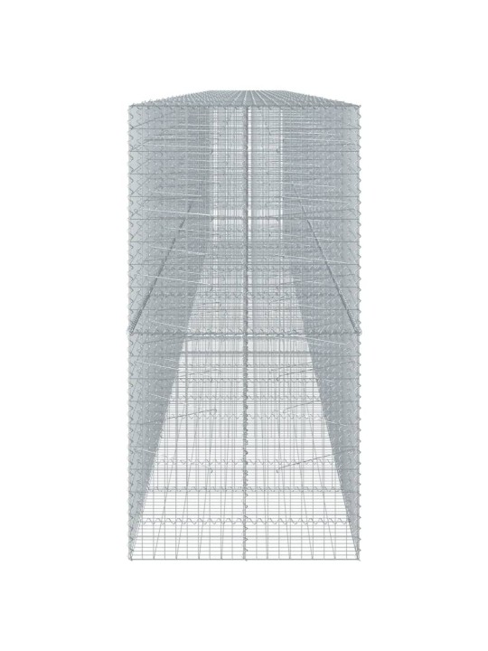 Gabionový koš s víkem 1 200 x 100 x 200 cm pozinkované železo
