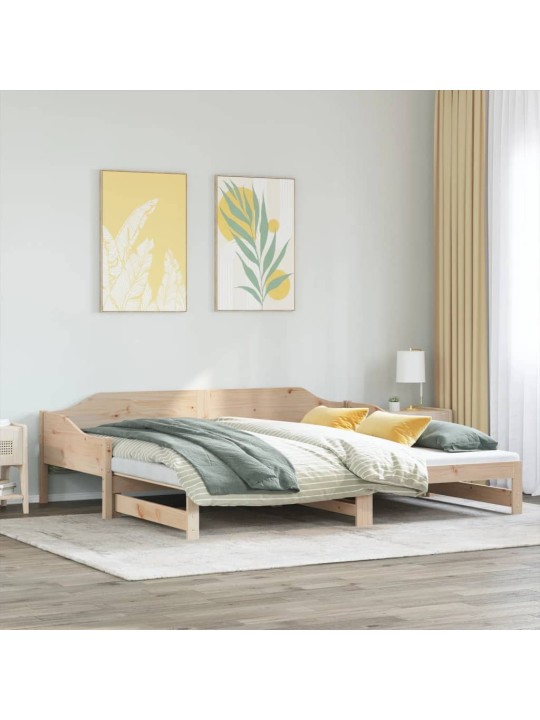 Válenda s přistýlkou 80 x 200 cm masivní borové dřevo