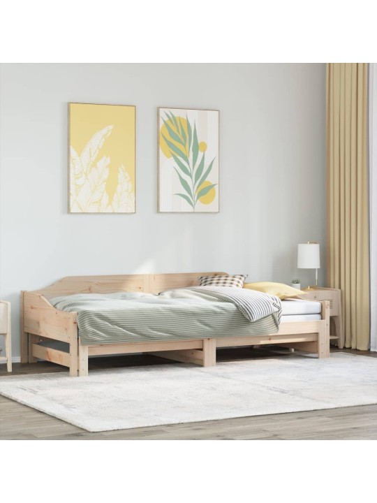 Válenda s přistýlkou 80 x 200 cm masivní borové dřevo