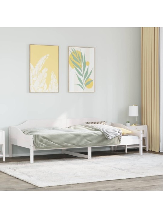 Postel bez matrace bílá 90 x 190 cm masivní borovice
