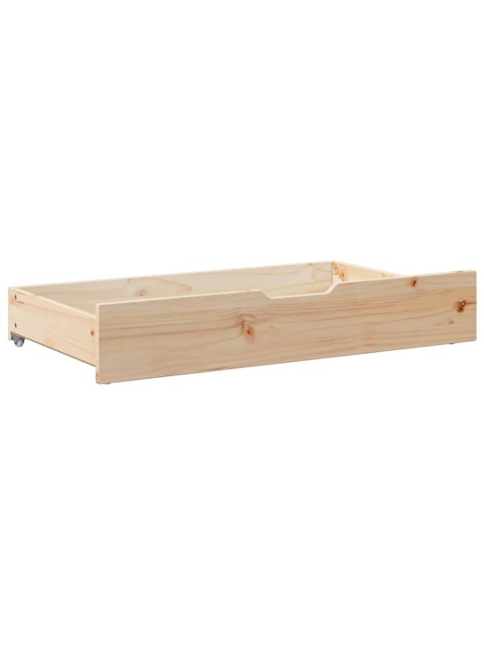Zásuvky pod postel s kolečky 2 ks 95x55x17 cm masivní borovice