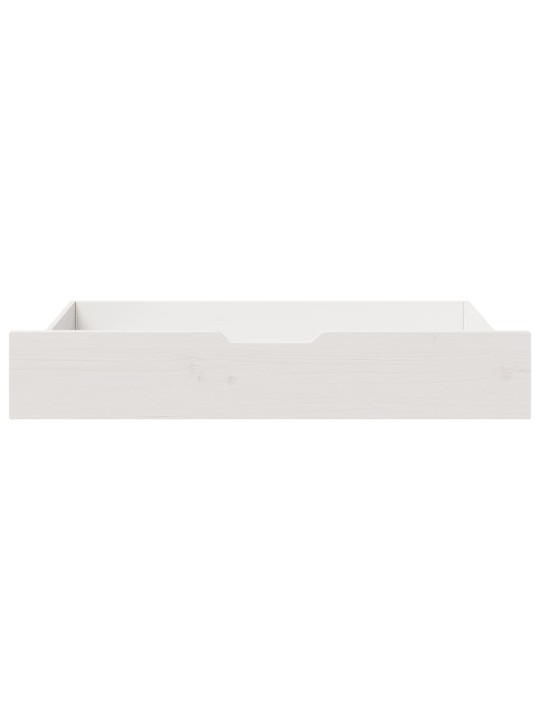 Zásuvky pod postel 2 ks bílé 95 x 55 x 17 cm masivní borovice
