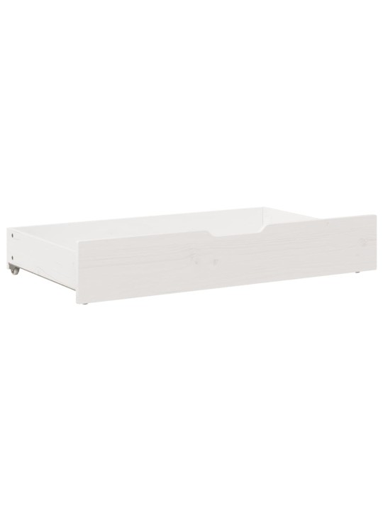 Zásuvky pod postel 2 ks bílé 95 x 55 x 17 cm masivní borovice