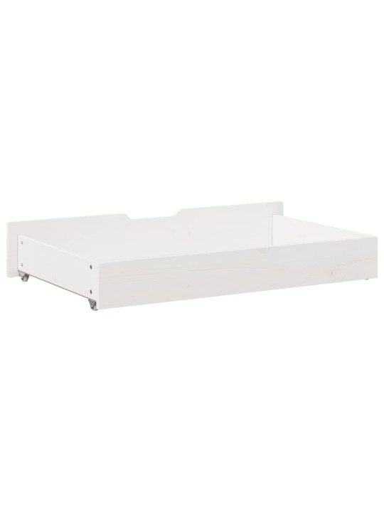 Zásuvky pod postel 2 ks bílé 95 x 55 x 17 cm masivní borovice
