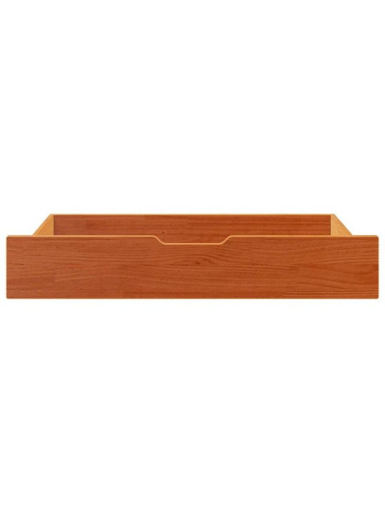 Zásuvky pod postel 2 ks voskově hnědé 95x55x17cm masiv borovice