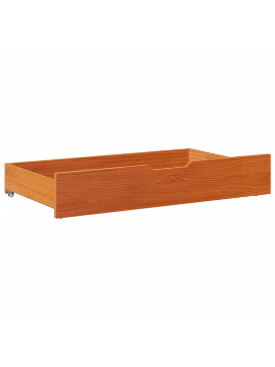 Zásuvky pod postel 2 ks voskově hnědé 95x55x17cm masiv borovice