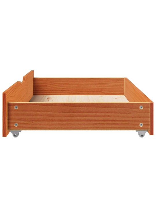 Zásuvky pod postel 2 ks voskově hnědé 95x55x17cm masiv borovice