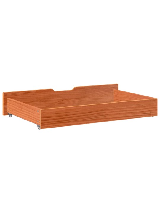 Zásuvky pod postel 2 ks voskově hnědé 95x55x17cm masiv borovice