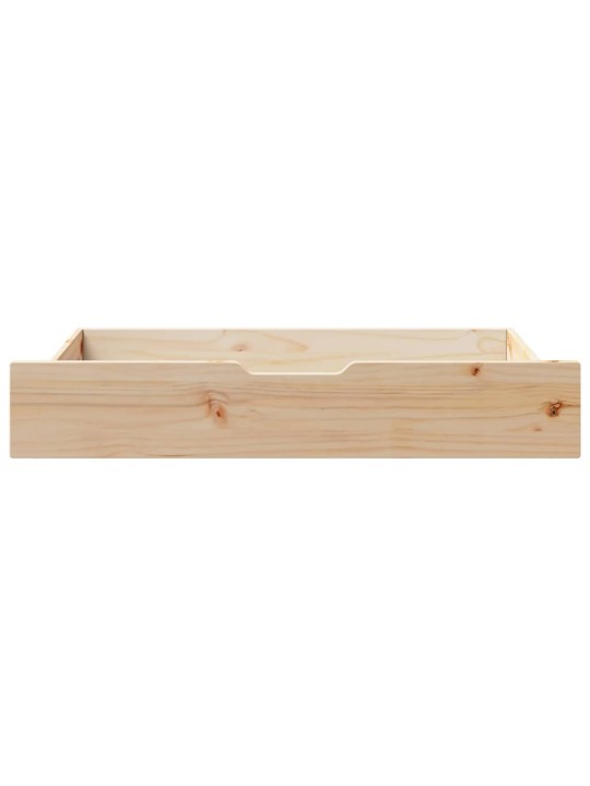 Zásuvky pod postel s kolečky 2 ks 90x55x17 cm masivní borovice