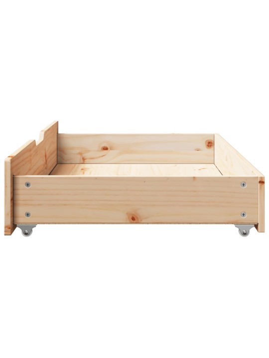 Zásuvky pod postel s kolečky 2 ks 90x55x17 cm masivní borovice