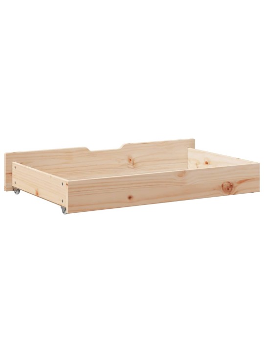 Zásuvky pod postel s kolečky 2 ks 90x55x17 cm masivní borovice