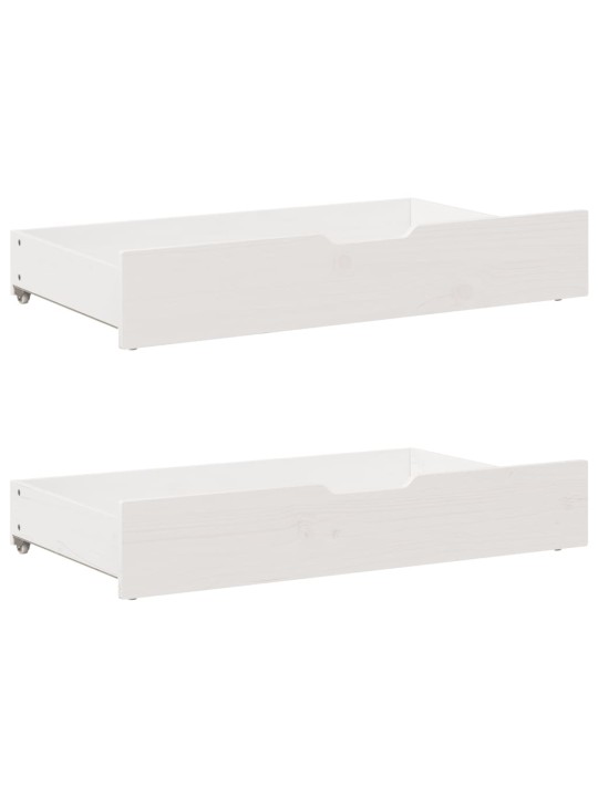 Zásuvky pod postel 2 ks bílé 90 x 55 x 17 cm masivní borovice