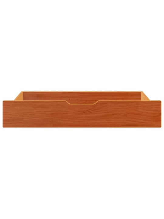 Zásuvky pod postel 2 ks voskově hnědé 90x55x17cm masiv borovice