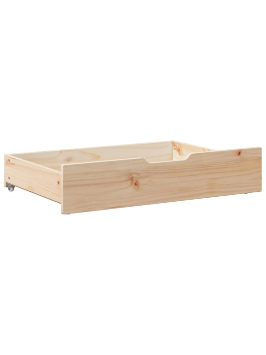 Zásuvky pod postel s kolečky 2 ks 85x55x17 cm masivní borovice