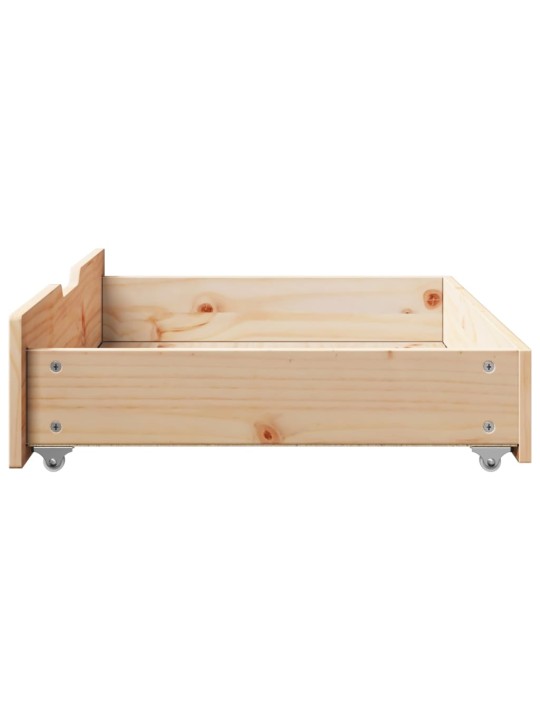 Zásuvky pod postel s kolečky 2 ks 85x55x17 cm masivní borovice