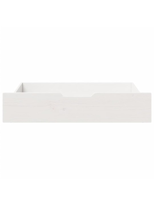 Zásuvky pod postel 2 ks bílé 85 x 55 x 17 cm masivní borovice