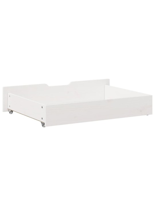 Zásuvky pod postel 2 ks bílé 85 x 55 x 17 cm masivní borovice