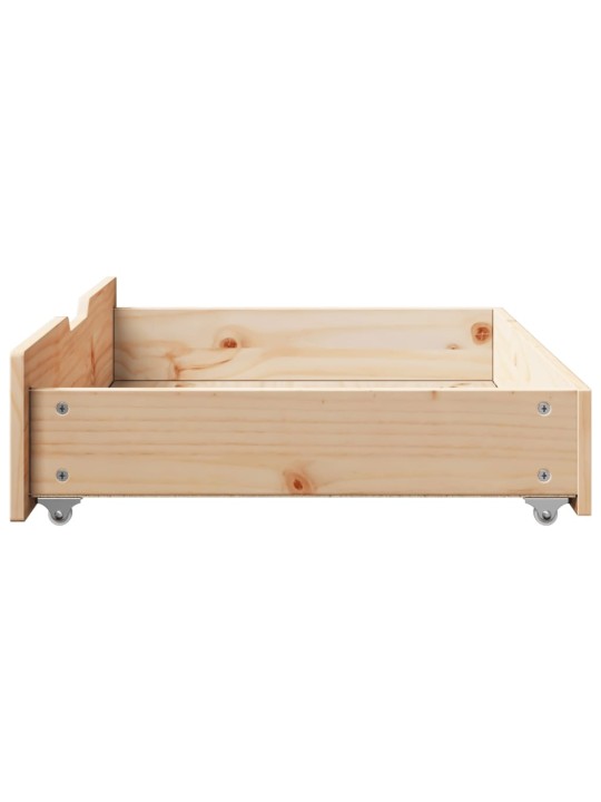 Zásuvky pod postel s kolečky 2 ks 80x55x17 cm masivní borovice