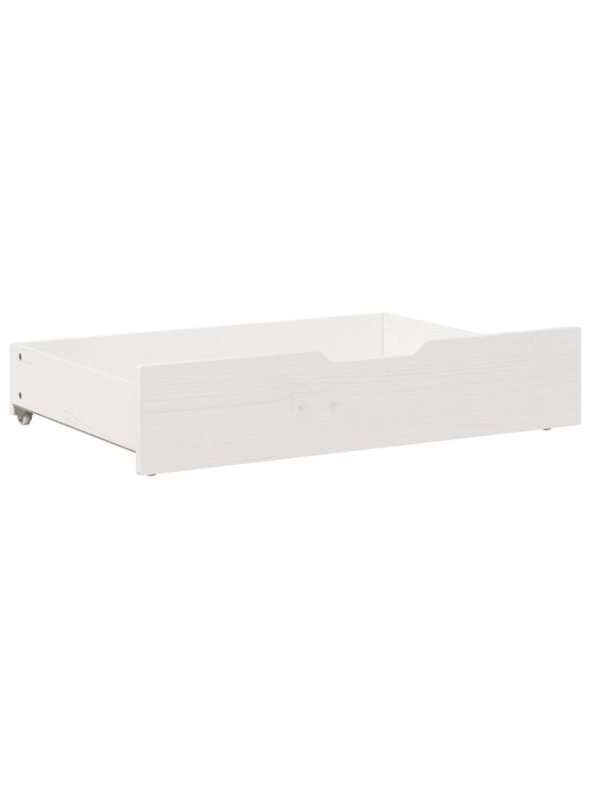 Zásuvky pod postel 2 ks bílé 80 x 55 x 17 cm masivní borovice