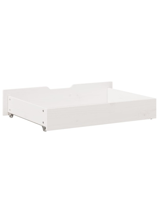 Zásuvky pod postel 2 ks bílé 80 x 55 x 17 cm masivní borovice