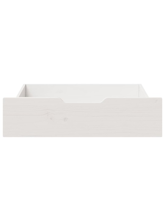Zásuvky pod postel 2 ks bílé 75 x 55 x 17 cm masivní borovice